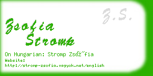 zsofia stromp business card